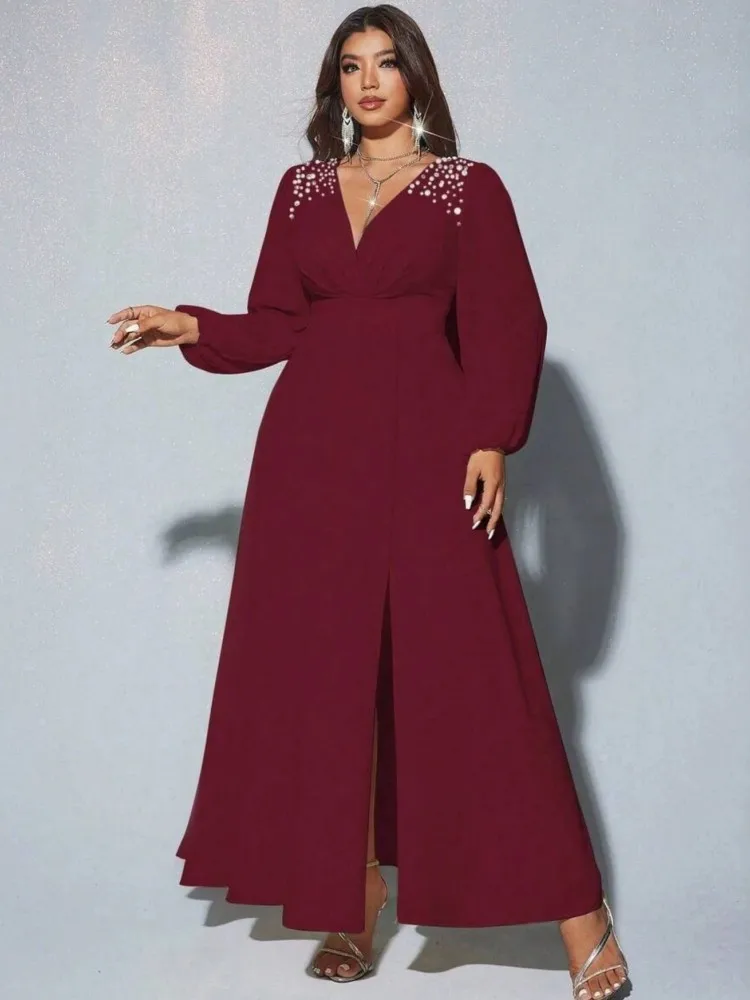 

L-5XL Plus Size Clothes Dresses Women Robes Spring Autumn Long Sleeve Street Style Casual 3XL 4XL Big Size Long Dress Oversized