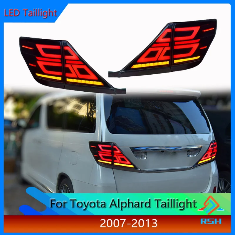 

For Toyota Alphard LED Taillight Assembly 2007-2013 Modification New LED Water Turn LED Taillight Brake Light Reverse Rear Lamp