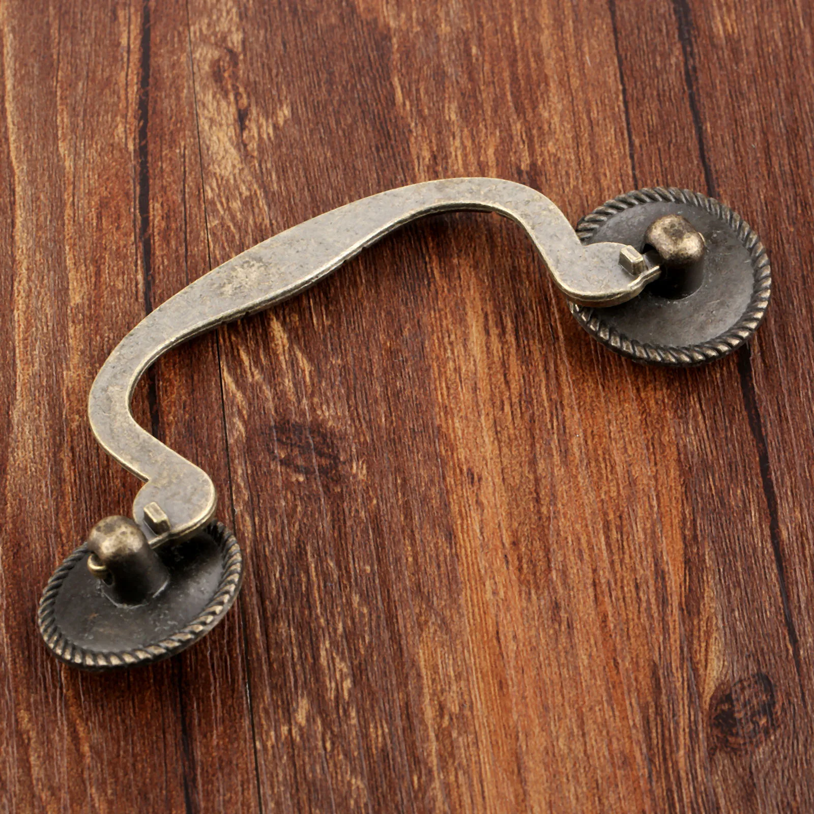 1pc Retro Knob Cupboard Door Kitchen Cabinet Wood Jewelry Box with screws 129*55mm Furniture Hardware