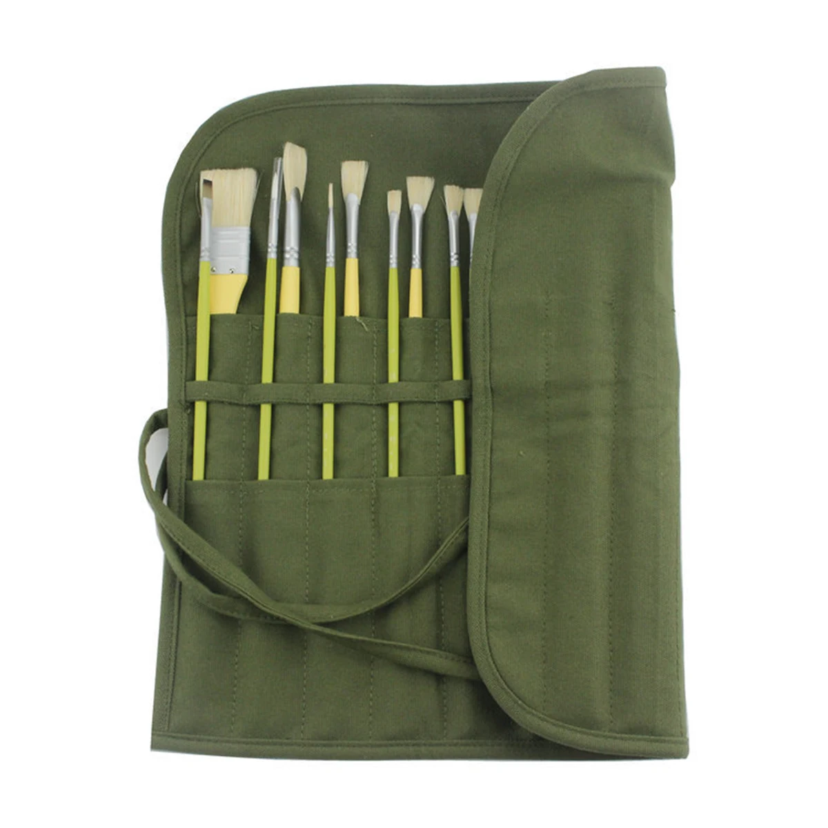 Painting Brushes Canvas Storage Bag, 22 Slots Watercolour and Gouache Brushes Calligraphy Brushes Storage Bag, Roll up Pen Bag