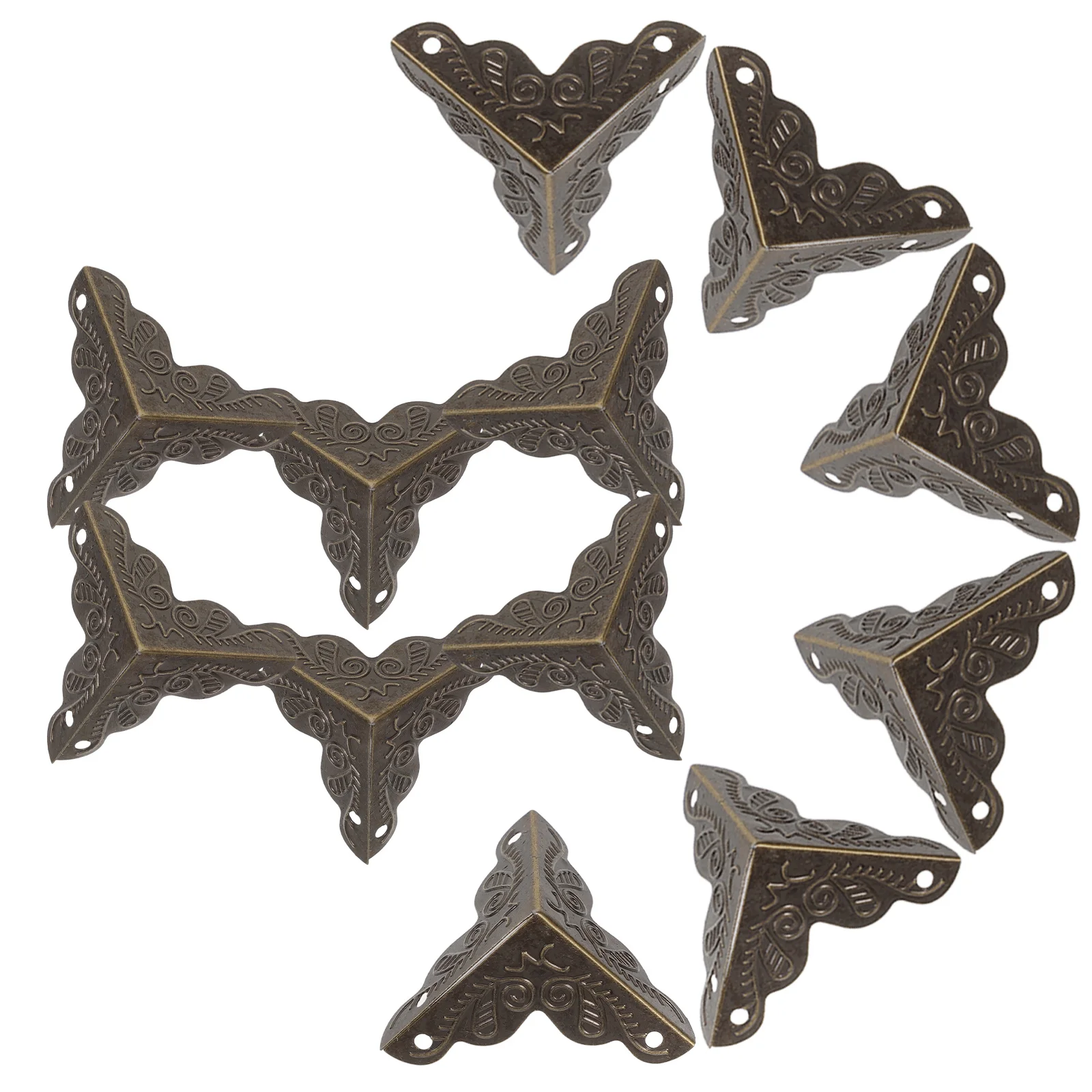 

48Pcs Vintage Metal Corner Protectors Box Edge Guards for Furniture Jewelry Case Wooden Box Corner Safety