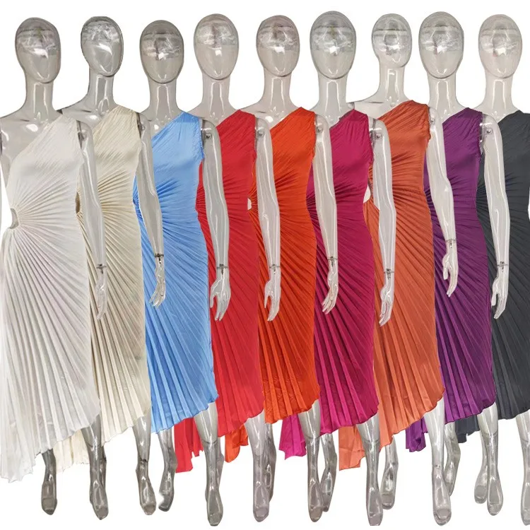 Wedding Guest Dress Elegant Party Prom Evening Dresses Satin Off Shoulder Ruched Hollow Out Gown Long Pleated Strapless Maxi