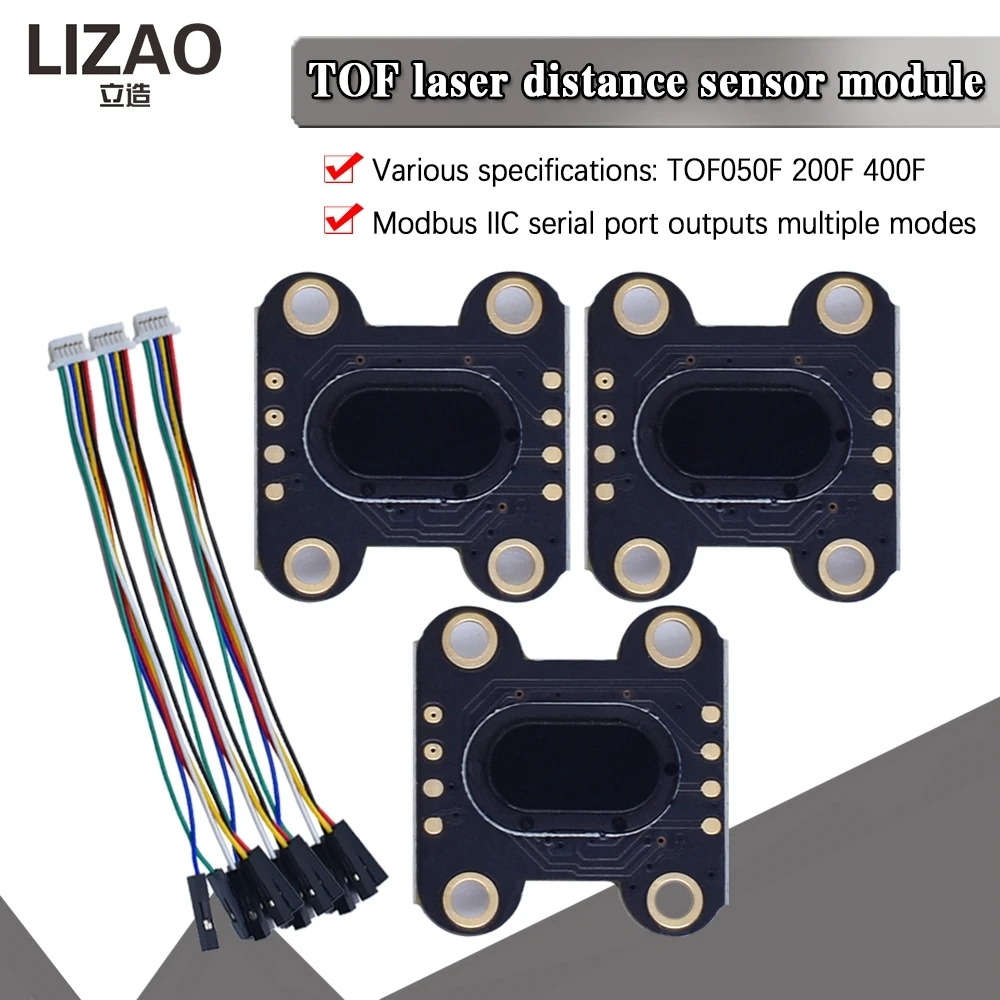 TOF Laser Distance Sensor Module TOF050F/200F/400F Optional Modbus IIC Serial Port Multiple Output Modes