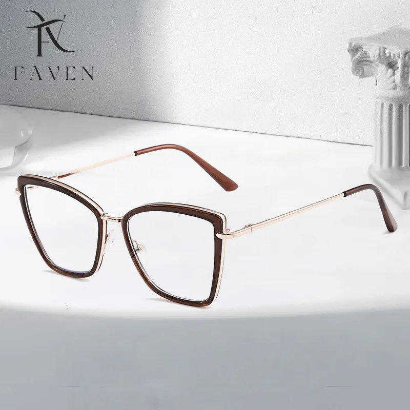 Gafas fotocromáticas de ojo de gato para hombre y mujer, lentes antiluz azul, montura INS, lisas, decorativas contrastantes, para ordenador