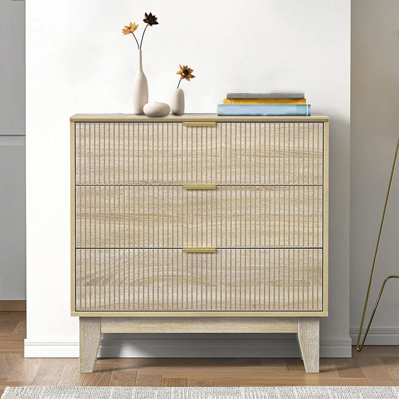 

3 drawers, wavy craft chest, living room, study, bedroom, dining room, universal storage cabinet, multi-functional locker