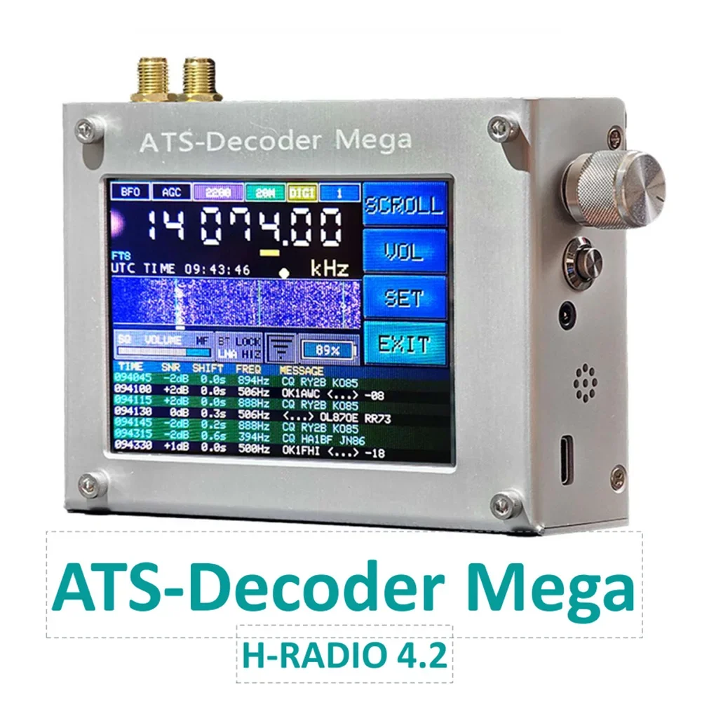 ATS-Decoder كل جهاز استقبال لاسلكي النطاق ، 4 شاشة تعمل باللمس ، بطارية Si4732 mAh ، اختبار مطوري الراديو المحترفين ، المهندسين