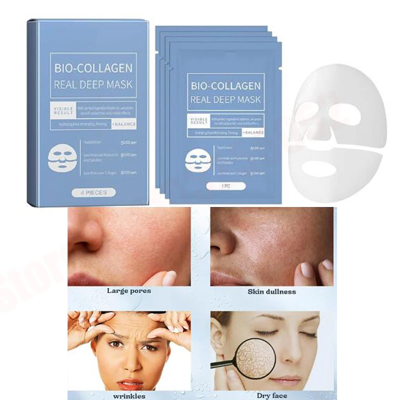 Bio Collagen True Deep Mask, Collagen Mask Overnight, Facial Care Collagen Mask Moisturizing Anti-Aging Mask Personal Dily Care