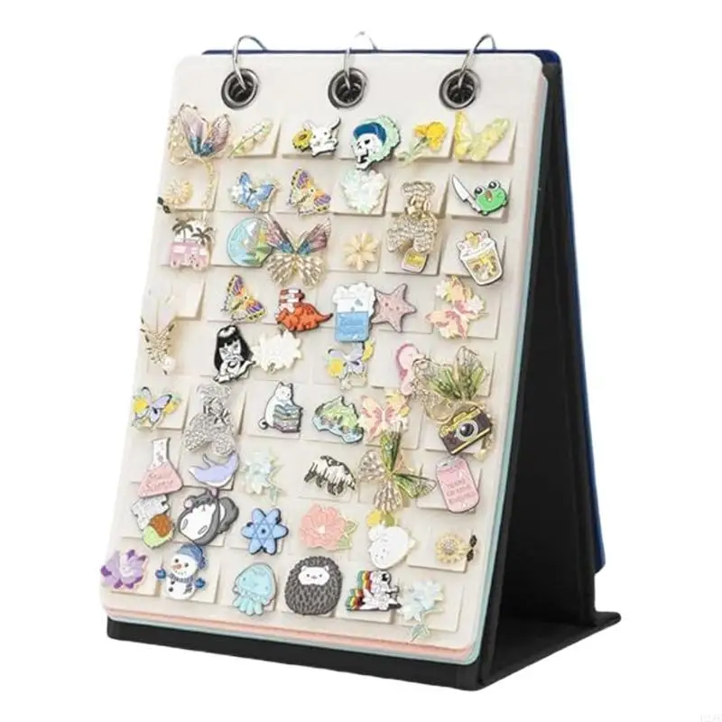 

Portable Felt Lapel Pin Storage Rack Multitiered Rotating Display Accessory for Collectibles and Merchandise