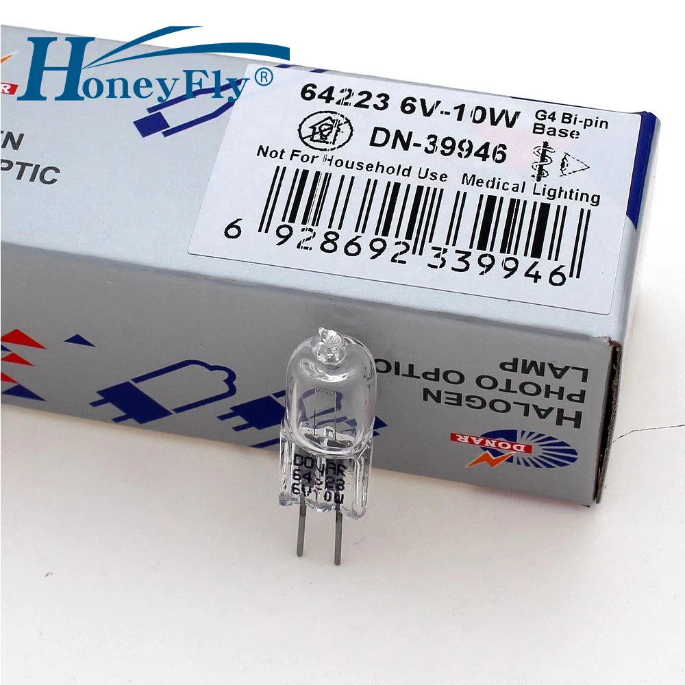 HoneyFly G4 Chemistry Analyzer UV Bulb 6V 10W Xenon Halogen Lamp Bulb Quartz for 64223 American Optic 1120 Nikon Olympus 8-C405