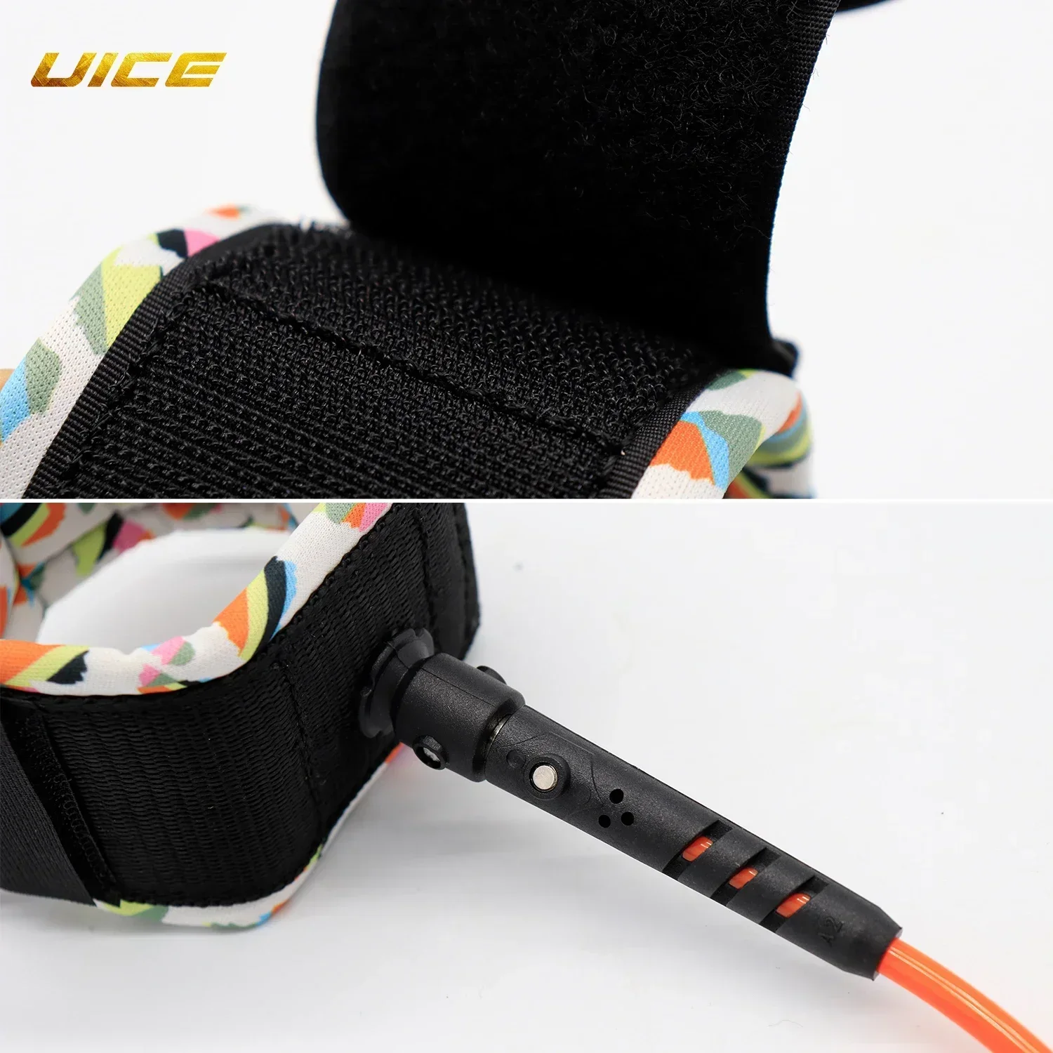 Surf Leash 5.5มม.5FT ท่องยืดหยุ่นม้วนกระดานโต้คลื่นสายรัดข้อมือ Super Strong Webbing Surf ขาเชือก SUP Paddle Leash