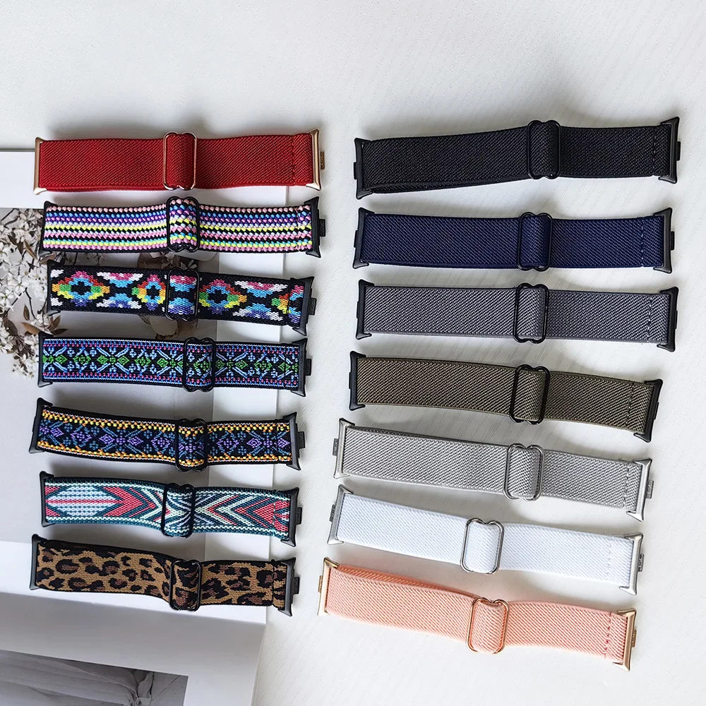 Sports Nylon Band For Xiaomi Mi Band 9 Pro/Mi Band 8 Pro Elastic Woven Watch Bracelet Strap Loop For Redmi Watch 4/5 Replacement