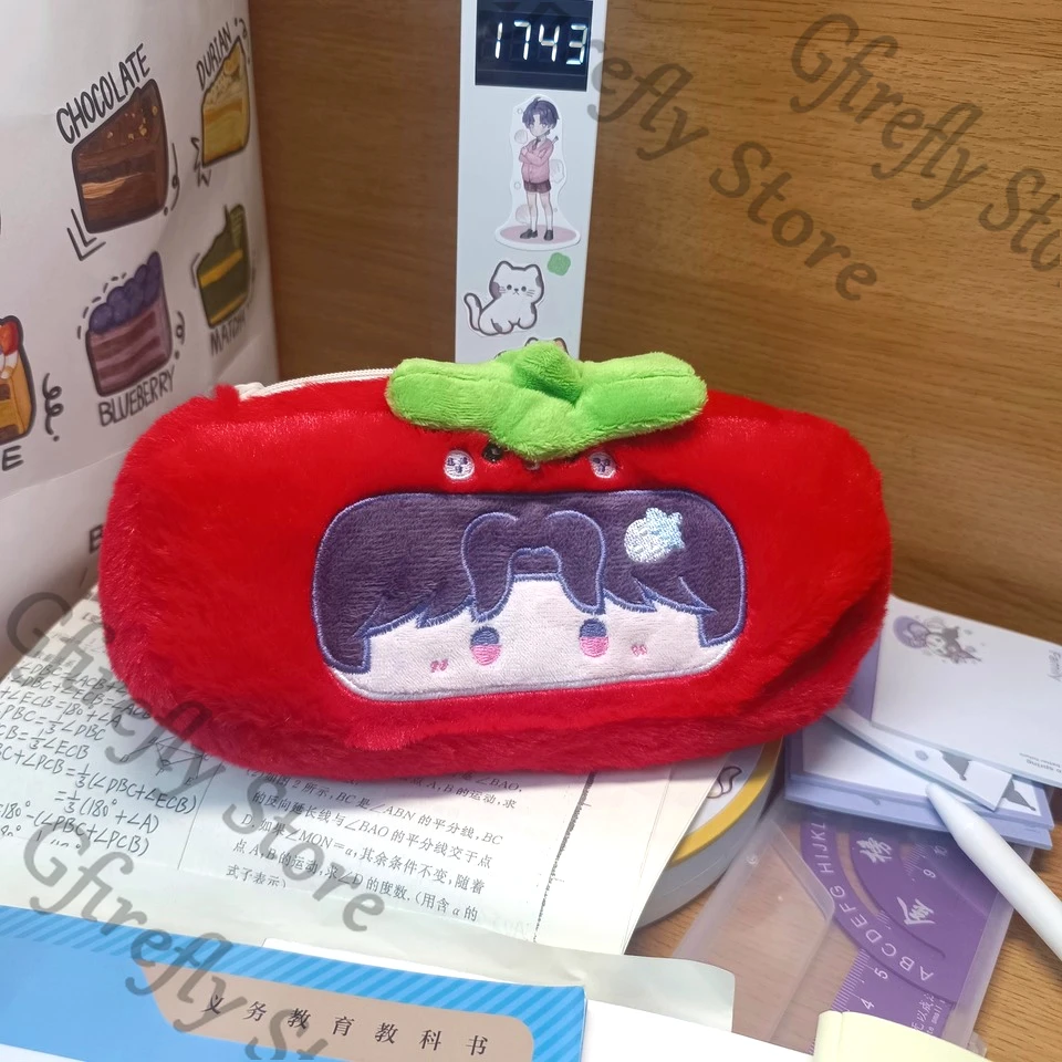 

Love and Deepspace Rafayel Pen Case Stationery Bag Red Cartoon Cute Cotton Storage Ornaments Cosplay Manga Merchandise