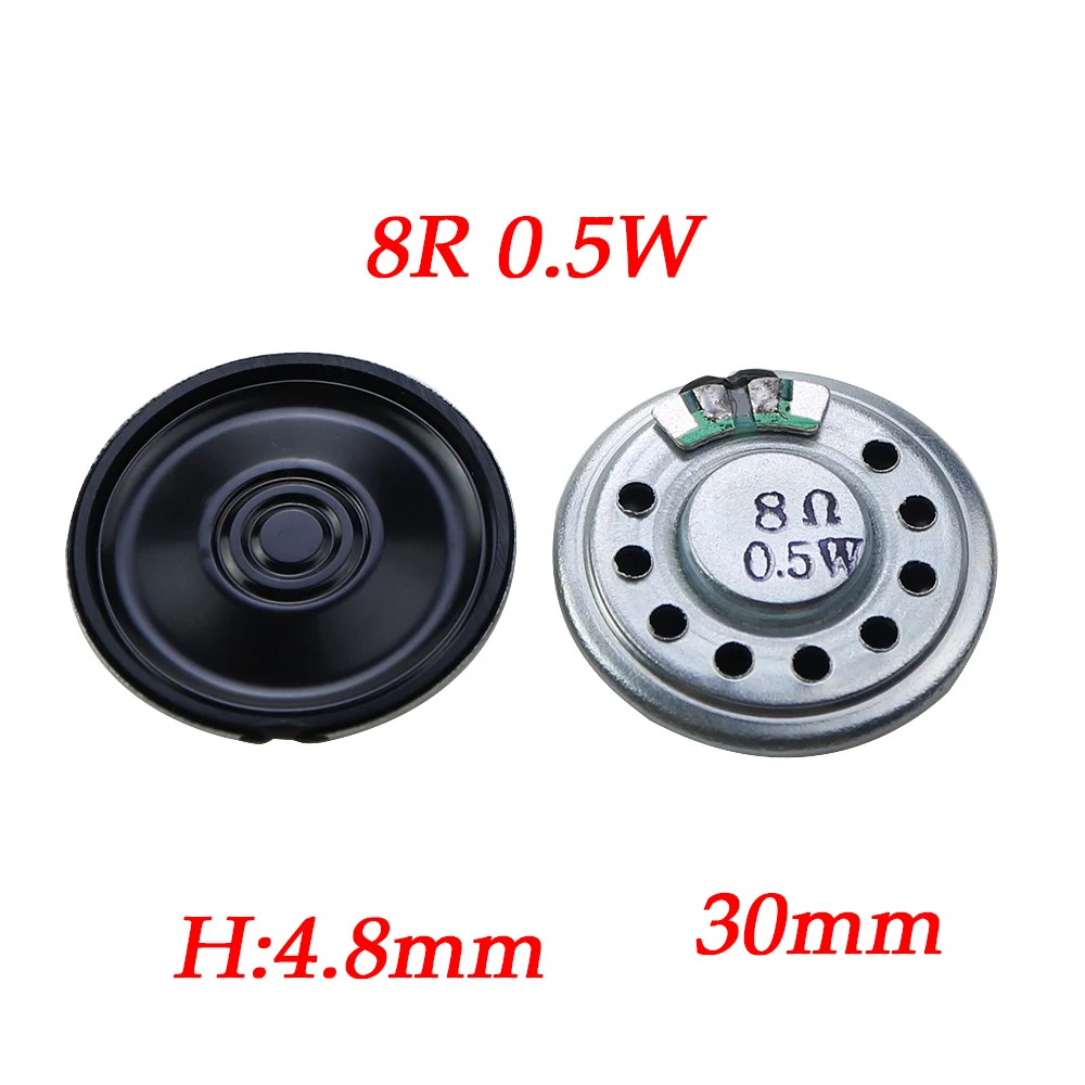 1PC 8R 32R 0.5W Acoustic Speaker 8 Ohm Speaker Diameter 20 23 26 28 30 32 36 40 50 MM Circular Speaker For Audio Diy Electronics