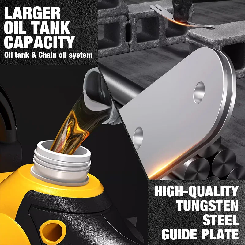 منشار سلسلة Dewalt 12 بوصة بدون فرش مع منشار كهربائي أوتوماتيكي لقطع الأشجار وتسجيل المنشار الكهربائي #2