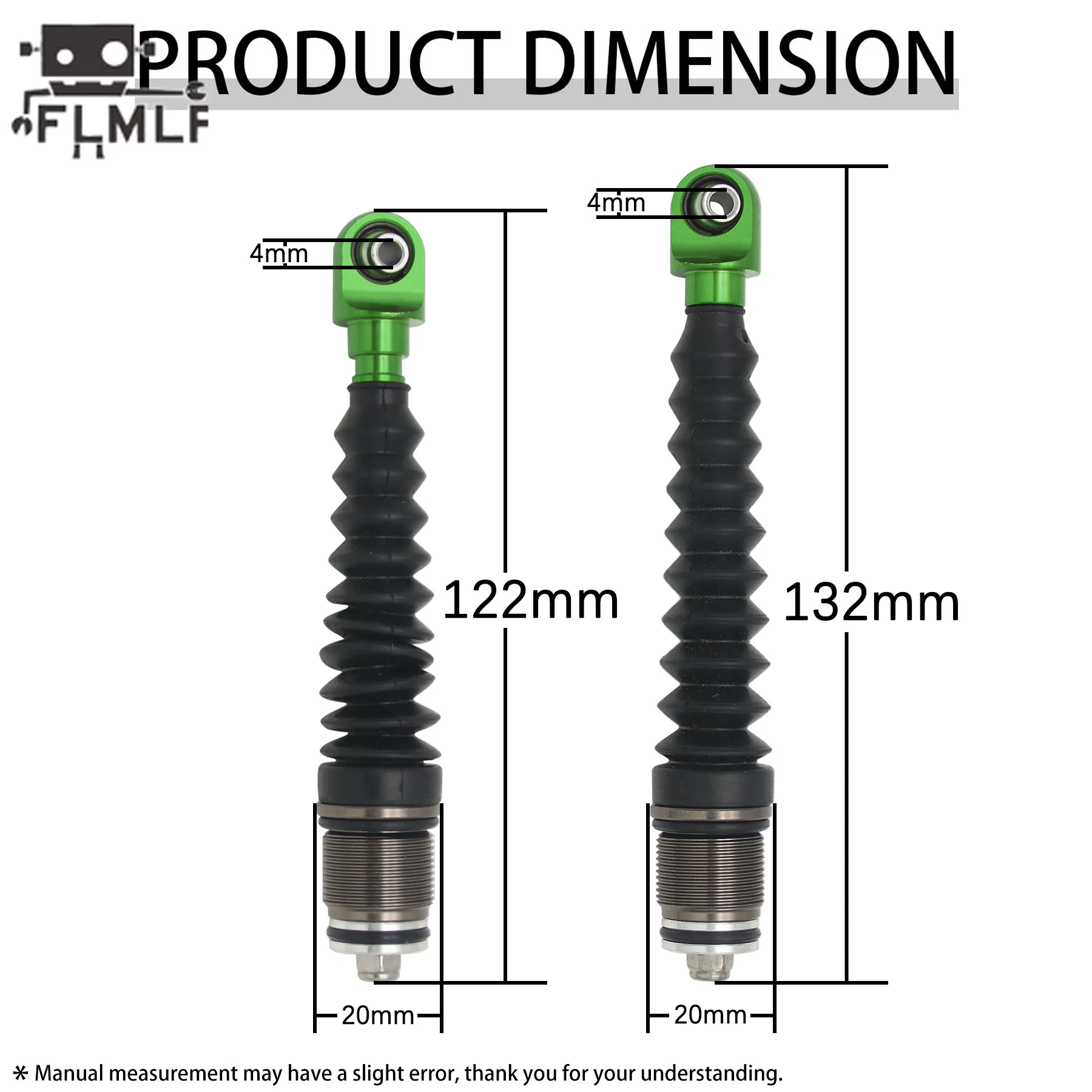 1/5 FLMLF 6mm 전면 또는 후면 충격 흡수 장치 또는 Hpi Rofun Rovan Kingmotor Baja 5B 5T 5SC SS용 부품