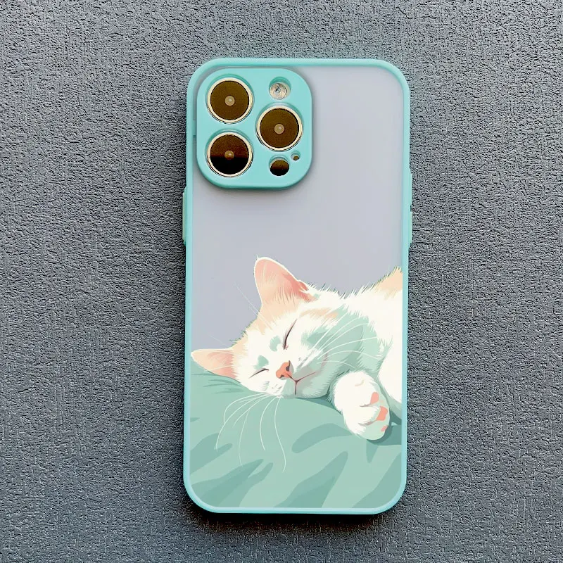 Freche Kätzchen Lustige Katzen-Kunst Handyhülle für iPhone 16 11 12 13 14 17 Pro Max 15 14 16 Plus X XR XS Stoßfeste Rückabdeckung Schutzhülle – Detail 5