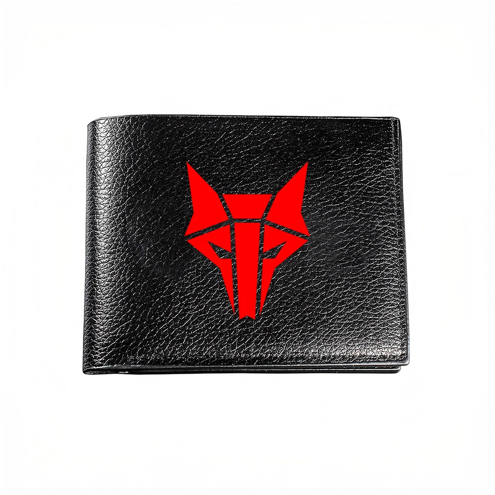 Red Fox Head Design Men's Wallet Casual Business Fashion Card Holder Stylish Print Pattern Modern Minimalist Look