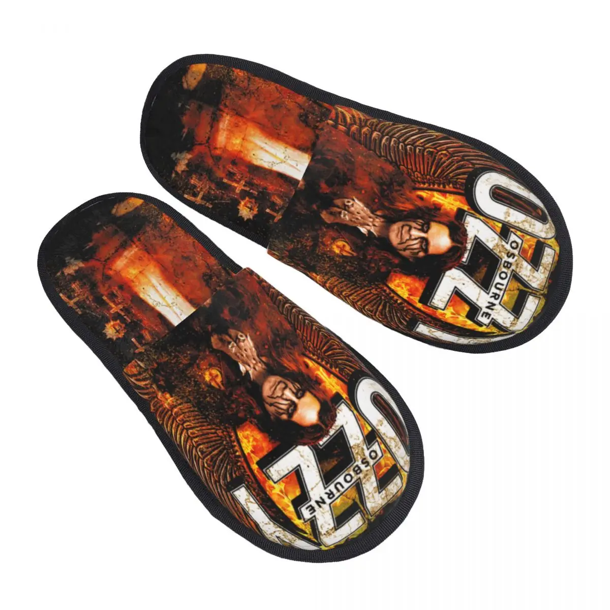 

Custom Ozzy Osbourne British Rock Heavy Metal Singer Soft Memory Foam House Slippers Women Comfy Warm Anti-skid Sole Slipper