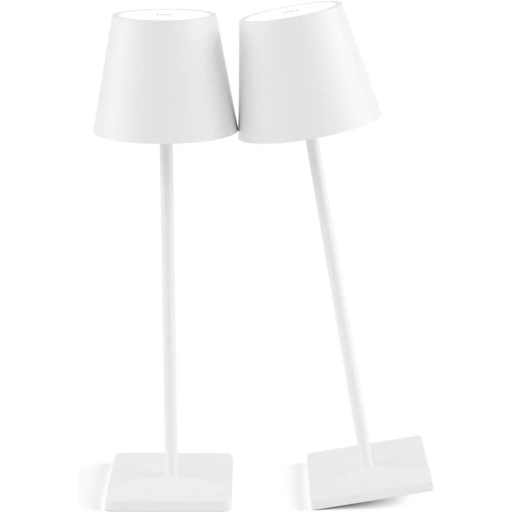 

2-Pack Rechargeable Table Lamps, LED Cordless Table Lamp, 3W 5500mAh Battery Operated Table Light, Stepless Dimming Portable