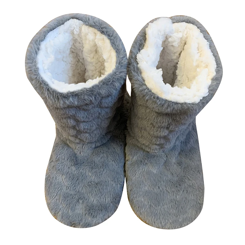 Fashion Foot Plush Comfortable Shoes Warmer Shoes Washable Warm Plush Socks High For Men And Women Solid Color Socks Shoes