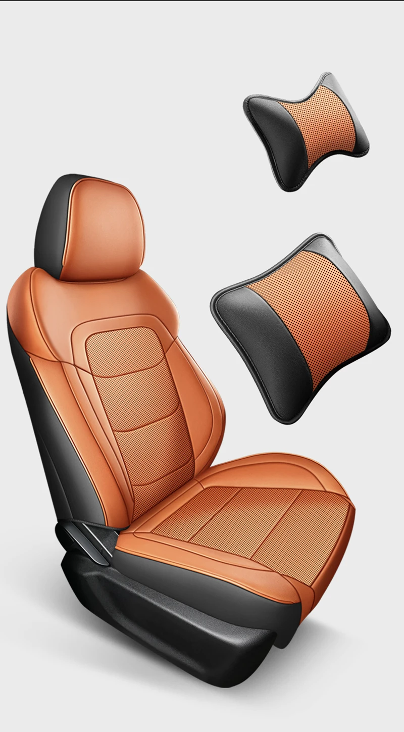 Speziell für Jetour X70 Maßgefertigte Autositzbezüge für 5 Sitze 7 Sitze Komplettset Hochwertige Leder Vollständig Bedeckend Komfortabel – Detail 3
