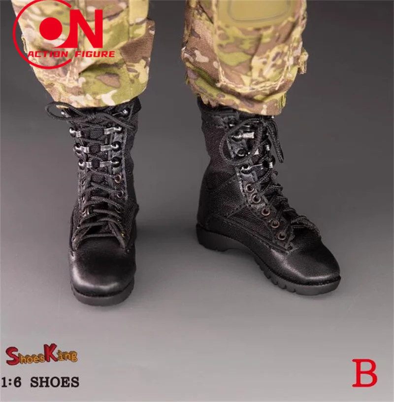 1/6 sk011 botas de combate masculinas sapatos ocos do exército modelo adequado para bonecas de corpo de figura de ação solider de 12 ''