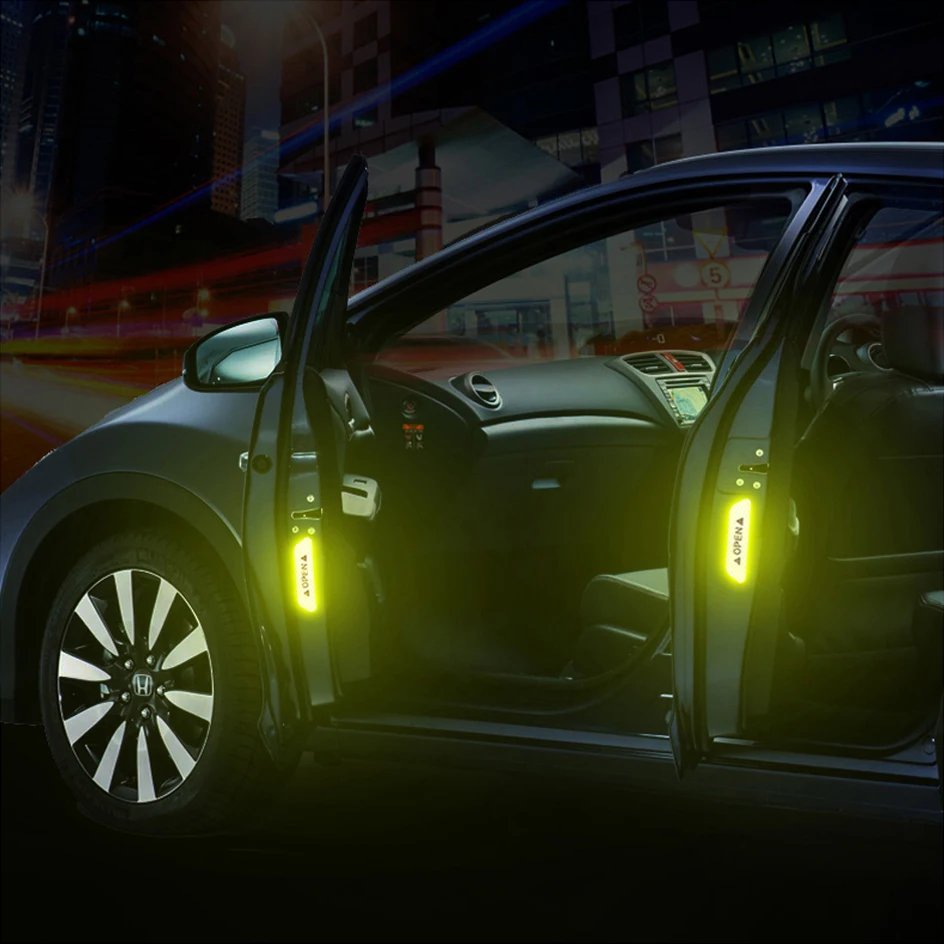 ملصقات عاكسة مفتوحة للسيارة علامة تحذير الشريط لسيارة Volkswagen VW Passat Tiguan T-Roc Golf Jetta Sharan Scirocco EOS T-Cross Bora