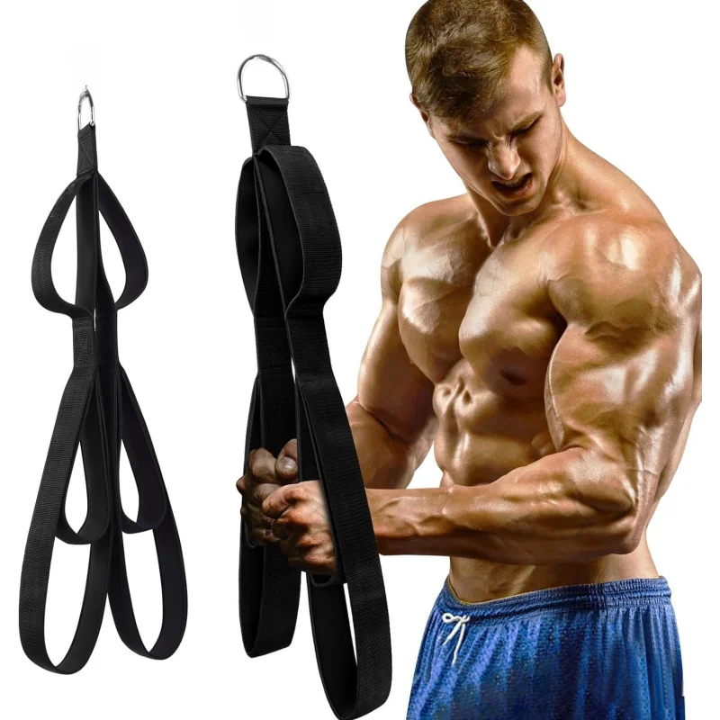 

Tricep Rope Cable Attachment 3 in 1 Tricep Pull Down Attachment 3-Lengths for Triceps Back & Shoulders Triceps Extension Strap