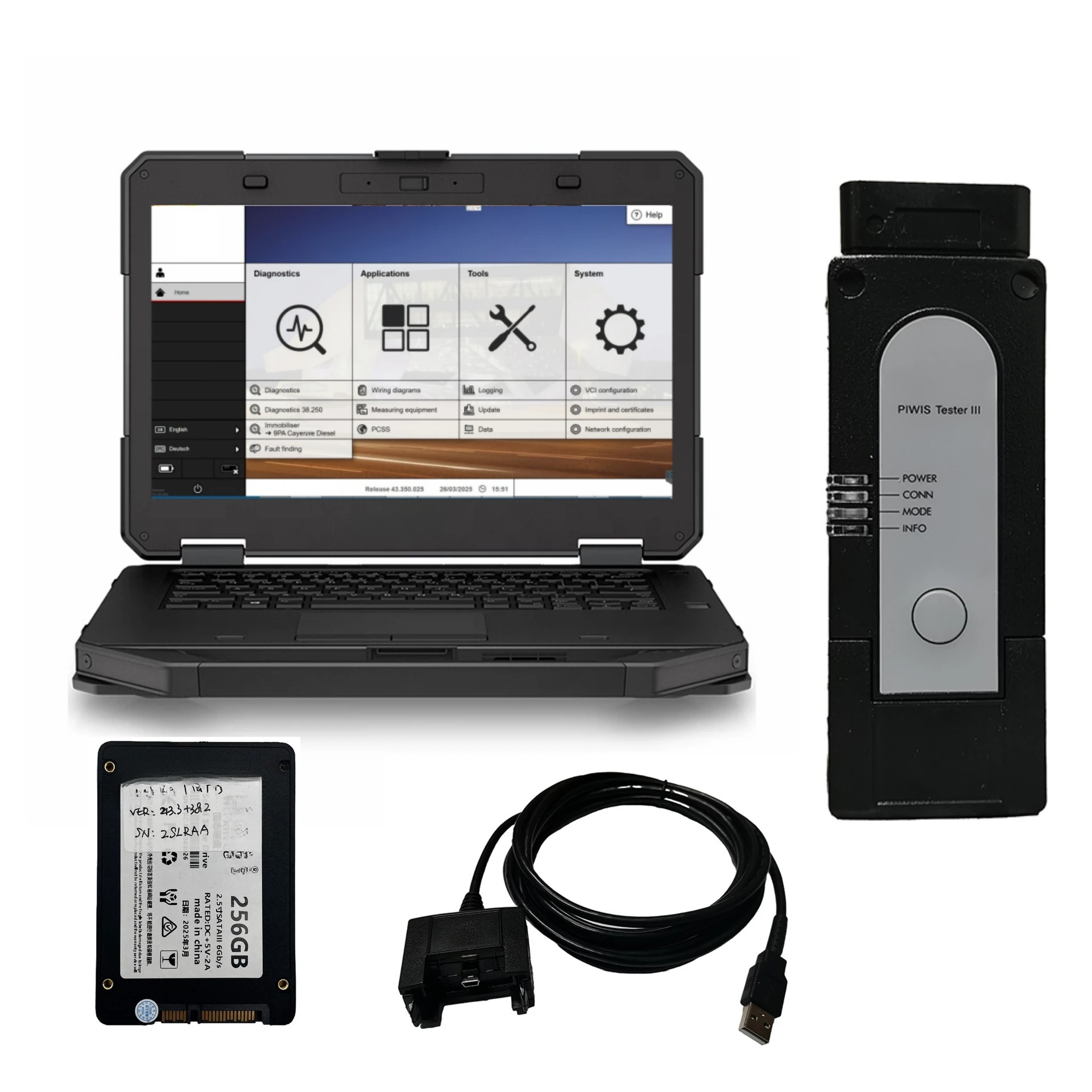 Piwis 4 PT4G V43.3 + 38.25 with computer for troubleshooting
