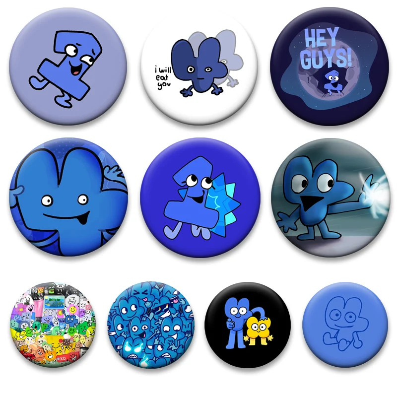 

Fashion HD Print Badge Funny Bfb X and Four Creative Round Brooch for Backpack Clothes Jewelry Bag Exquisite Tinplate Button Pin