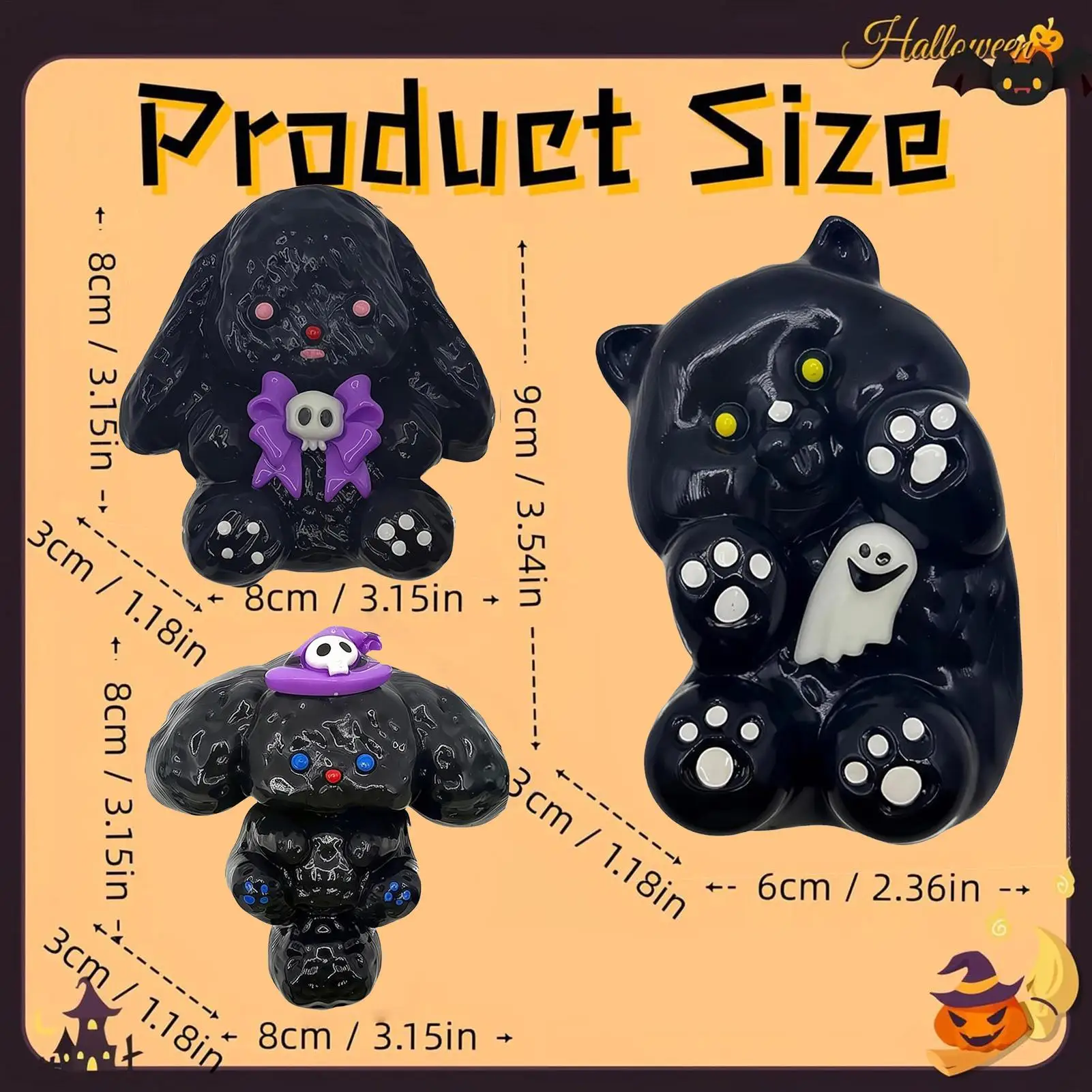 ストレススクイーズおもちゃストレス軽減絞り動物漫画ソフト感覚ハロウィンそわそわおもちゃ退屈職場デスクボーイ