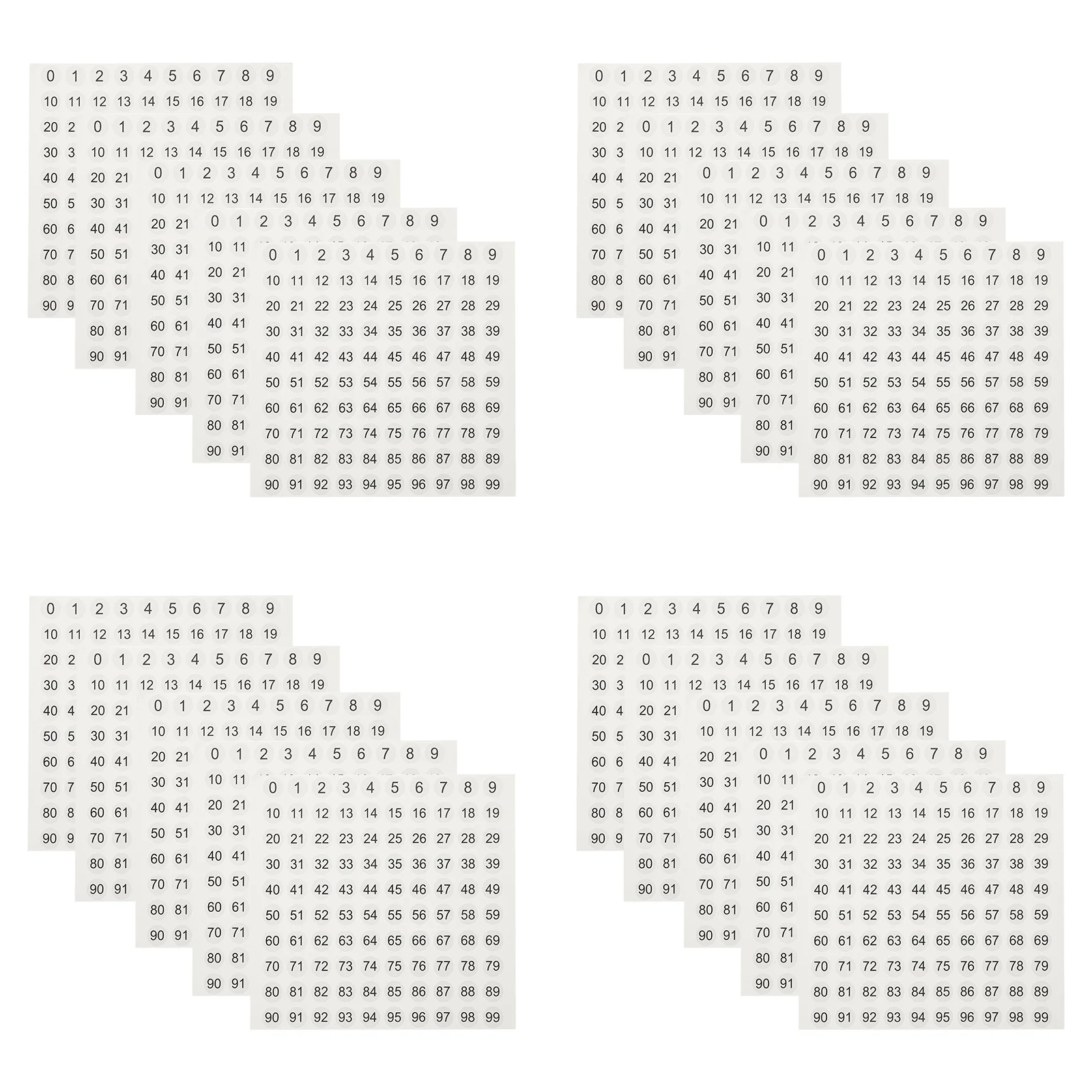 

20Pcs Self-Adhesive Number Decals Simple Practical Marking Accessory for Organizing Sorted Stickers Adhesive Number Stickers