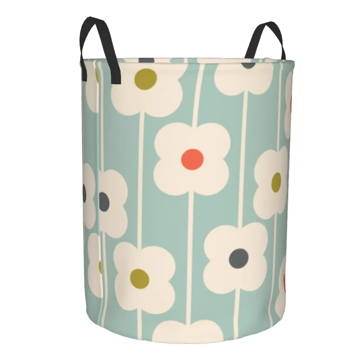 Orla Kiely Multi Stem Laundry Basket Collapsible Large Clothes Storage Bin Scandinavian Mid Century Modern Baby Hamper