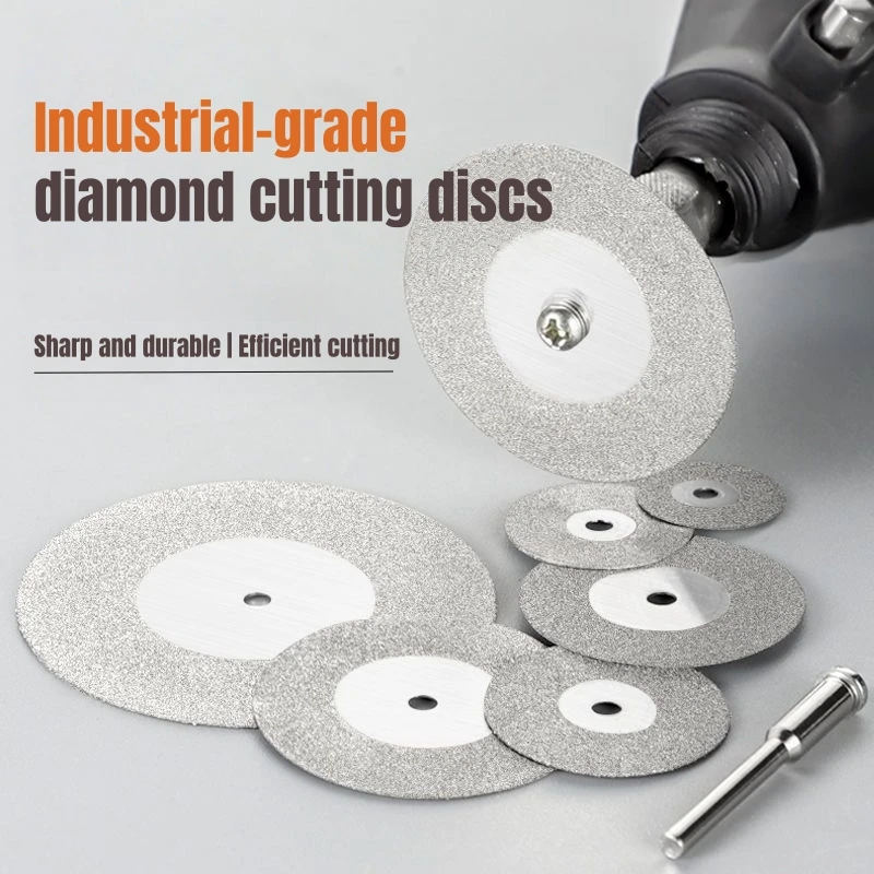 

Набор из 10 мини-алмазных отрезных дисков диаметром хвостовика 3 мм для вращающихся электроинструментов — идеально подходит для резки, шлифовки, резьбы и поделок