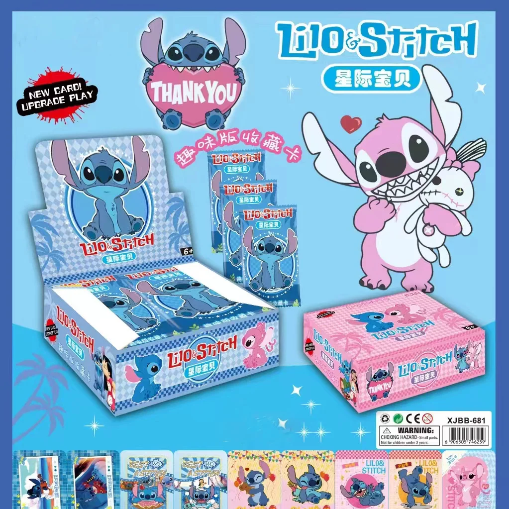 Lilo & Stitch Animação Periférico de desenho animado Kawaii Stitch Cartão de coleção de personagens colecionáveis brinquedo infantil fofo presente para crianças