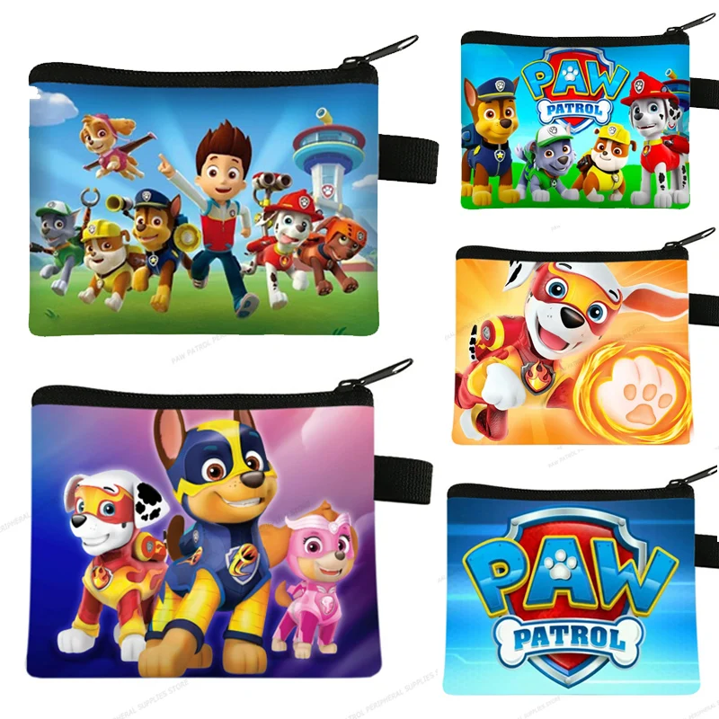 Paw Patrol New Cartoon PU Coin Purse Cute Key Change Storage Bag Kids Wallet Boys Girls Pouch Christmas Gift