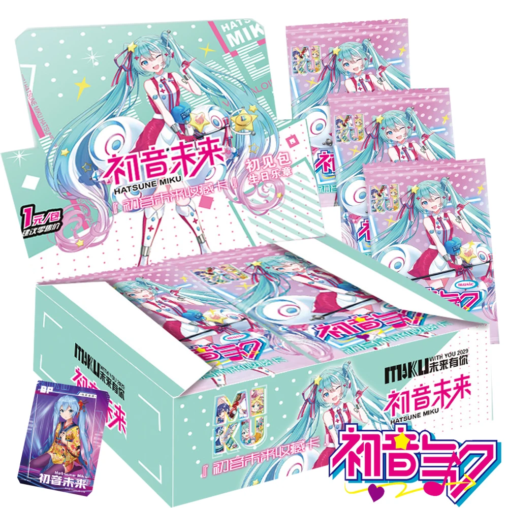 Genuine Hatsune Miku Collection Card For Children Birthday Movement First Time Package Limited Edition Card Toys Hobbies Gifts