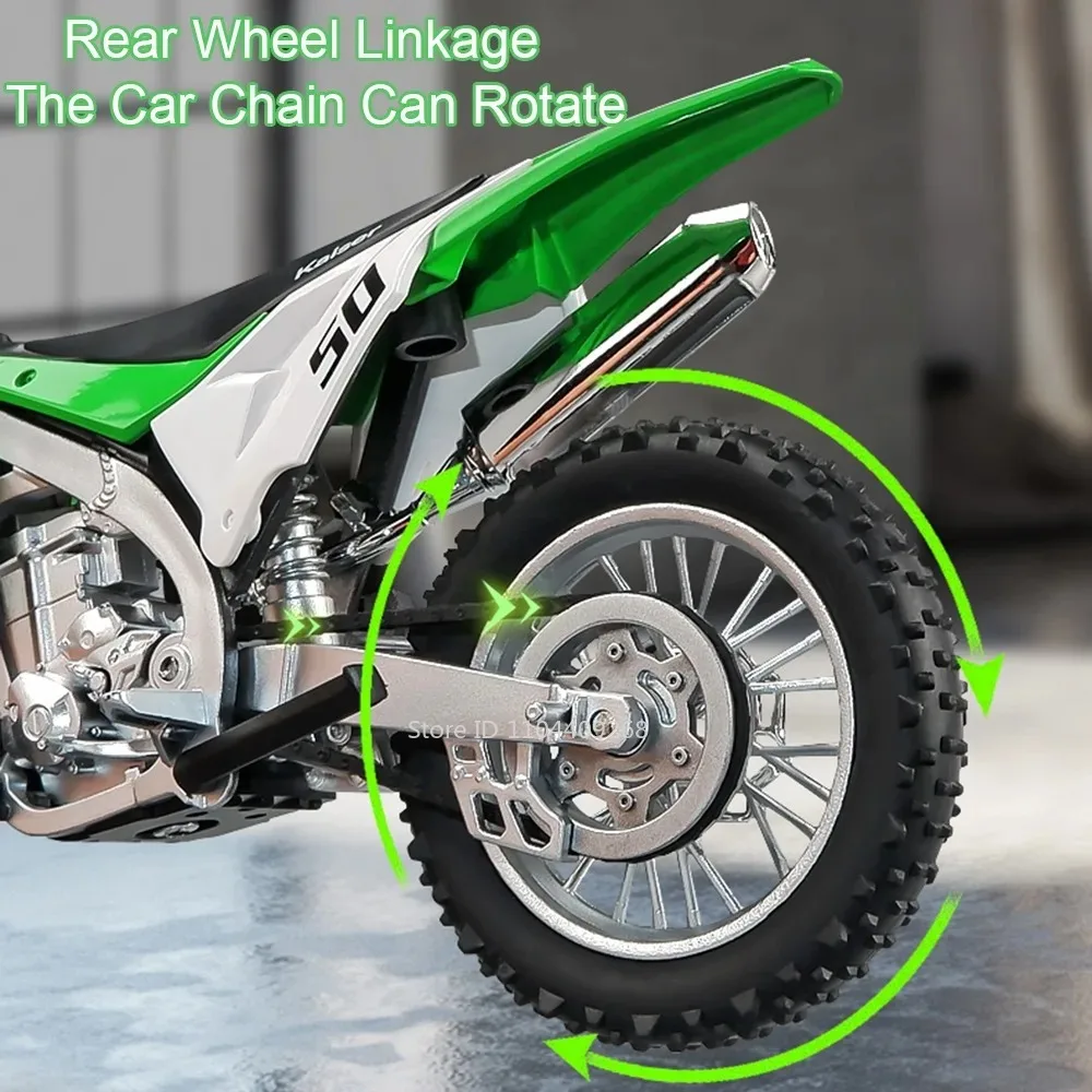1:12 R Nine T Kawasaki KX450 Motorrad Modell Spielzeugauto Stoßdämpfung Rad Lenkmotor Modelle Spielzeug Beste Geschenke für Jungen – Detail 19