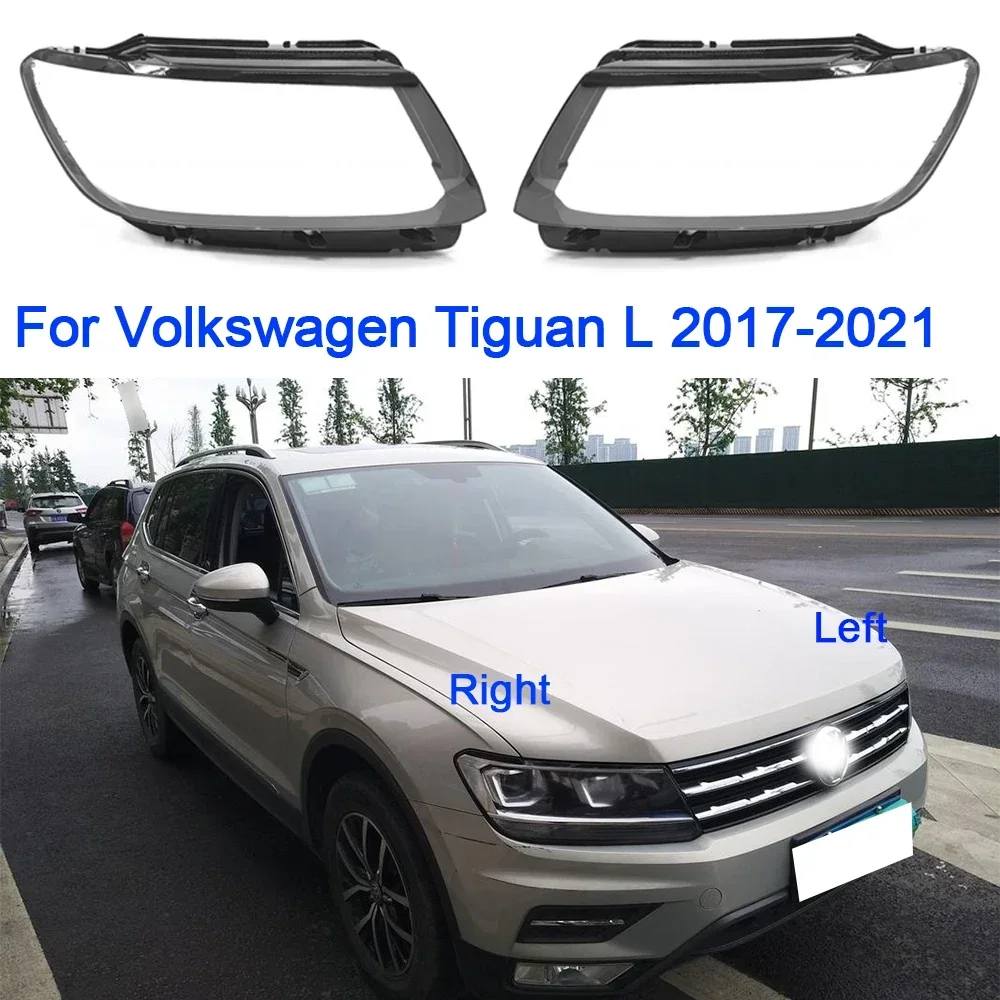 Headlight Cover For Volkswagen Tiguan L 2017 2018 2019 2020 2021 Replace Headlamp Shell Plexiglass Lens Cover Car Accessories