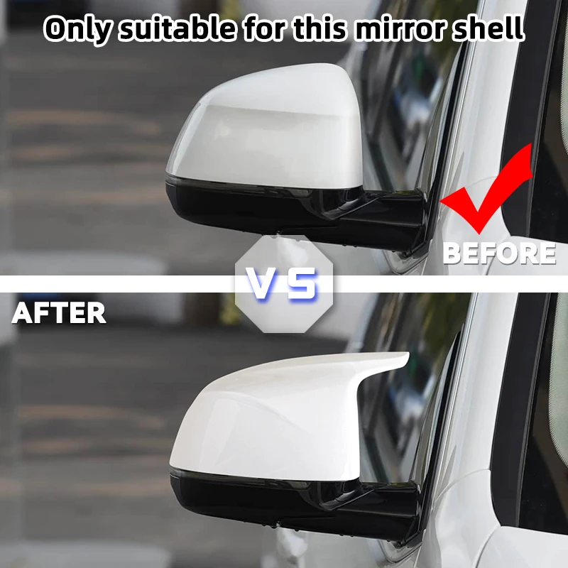 2Pcs Glossy Black carbon pattern Rear Side View Mirror Covers Shell Replacement For BMW X3 G01 ix3 X4 G02 X5 G05 X6 G06 X7 G07 - view 2