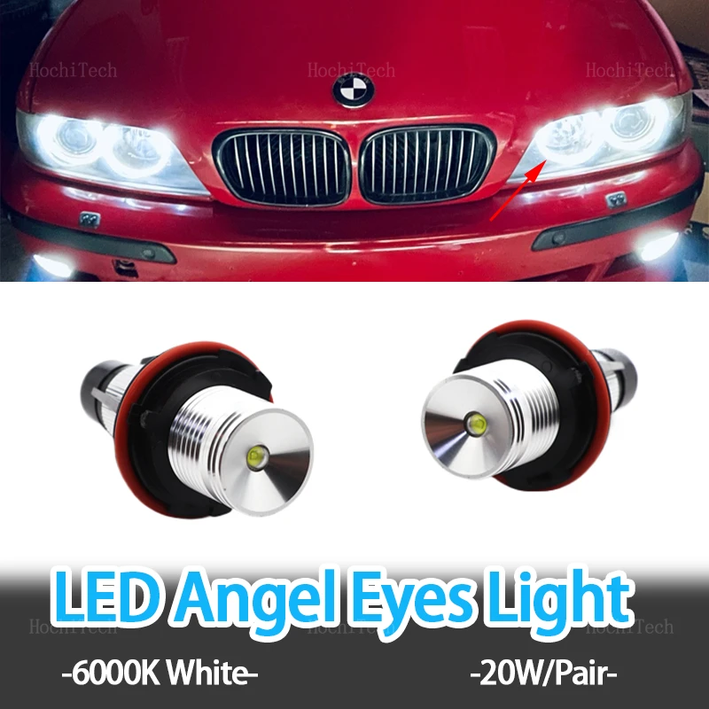 20W Angel Eyes Marker Light Bulbs Bright Headlights Car Accessory For BMW E87 E39 M5 E60 E61 E63 E64 M6 E65 E66 E83 X3 E53 X5