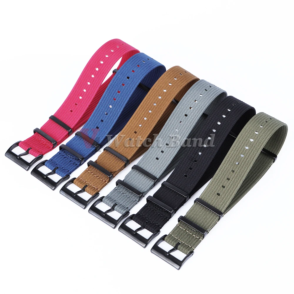 Universal Fabric Bracelet for Seiko 20mm 22mm with Black Buckle Nylon Band for Omega Wristband for Rolex Watch Strap Accessories