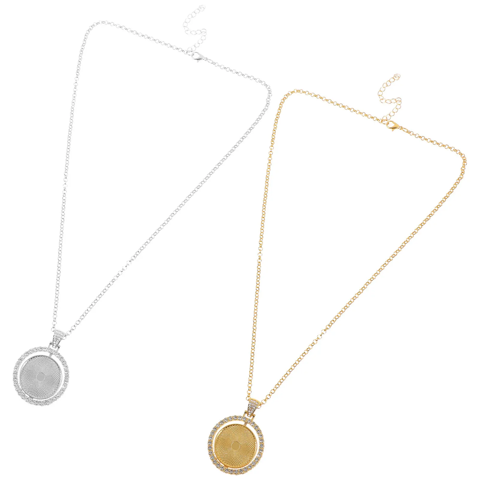 

2 шт. металлические заготовки для сублимации: круглые браслеты и ожерелья, заготовки для сублимации, для самостоятельного изготовления украшений, для термопереноса