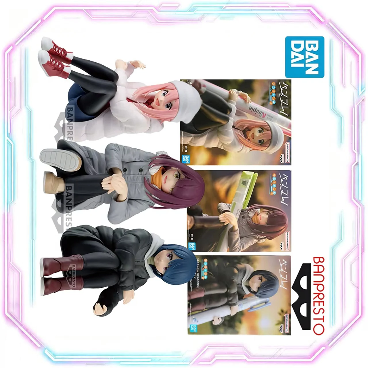 Bandai Genuine Banpresto Laid-Back Camp Seduction FIGURE Anime Character Rin Shima for Kids Gift Collection Action Toys Model