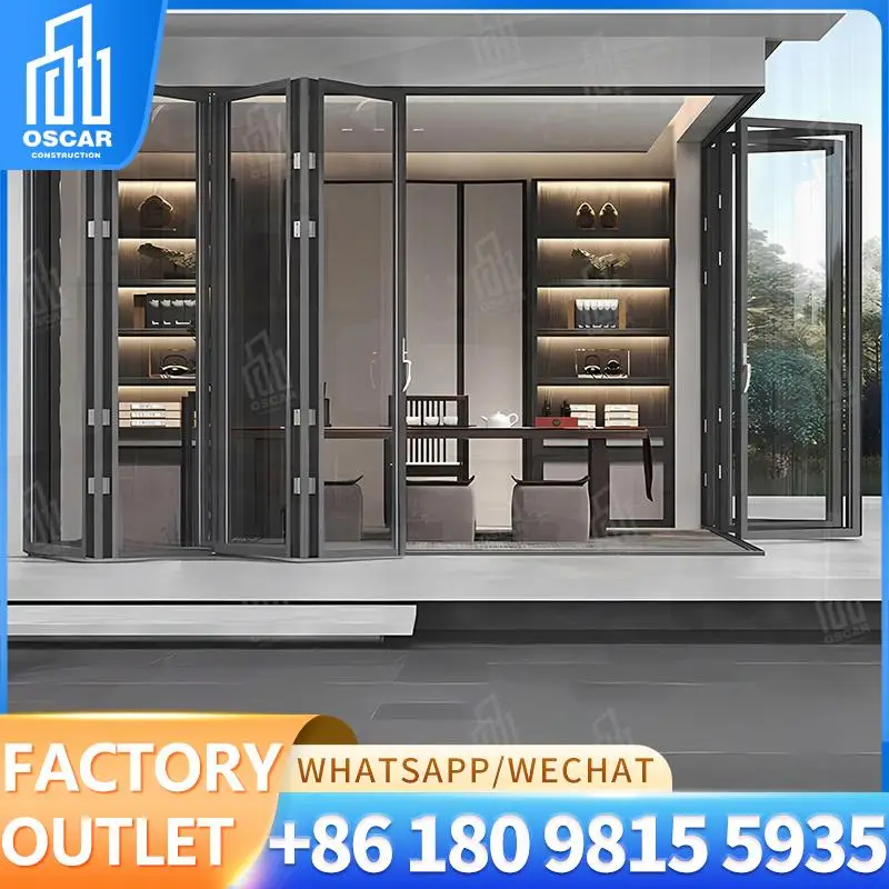 

Customizable Multi function Accordion Bifold Door for Office Spaces Ideal for US B2B Clients Factory Direct