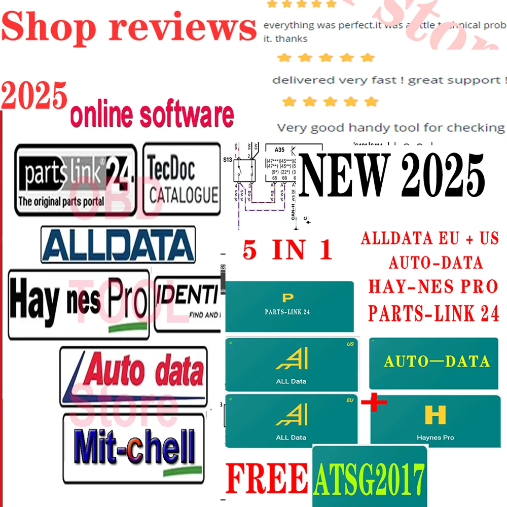 Software Online Alldata Auto-Data All Data Account Update to Auto Accessories  Version Support Multilingual Stable Fast