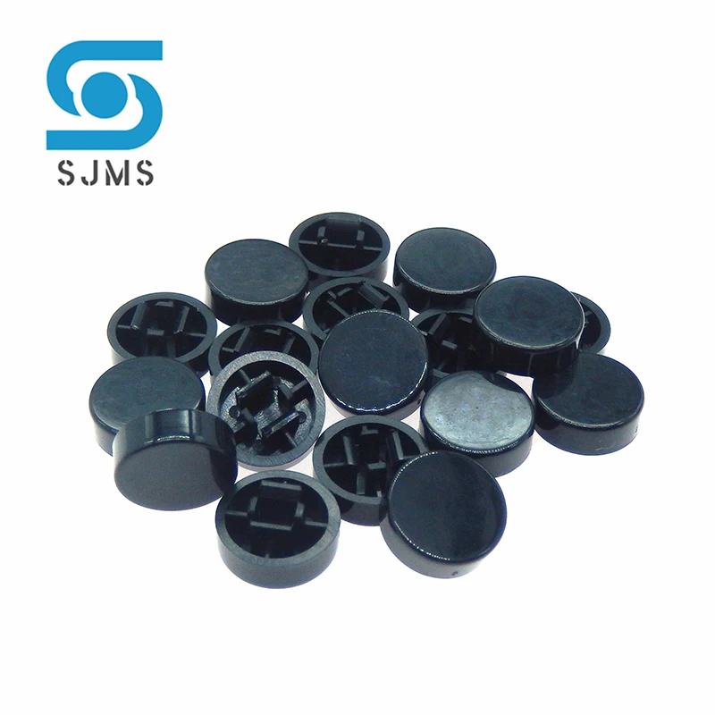 20PCS A37 Plastic Tactile Switch Button Cap Round 12mm Push Switch Caps Size 5.6*11.8mm For 12*12*7.3 mm Tact Button switch