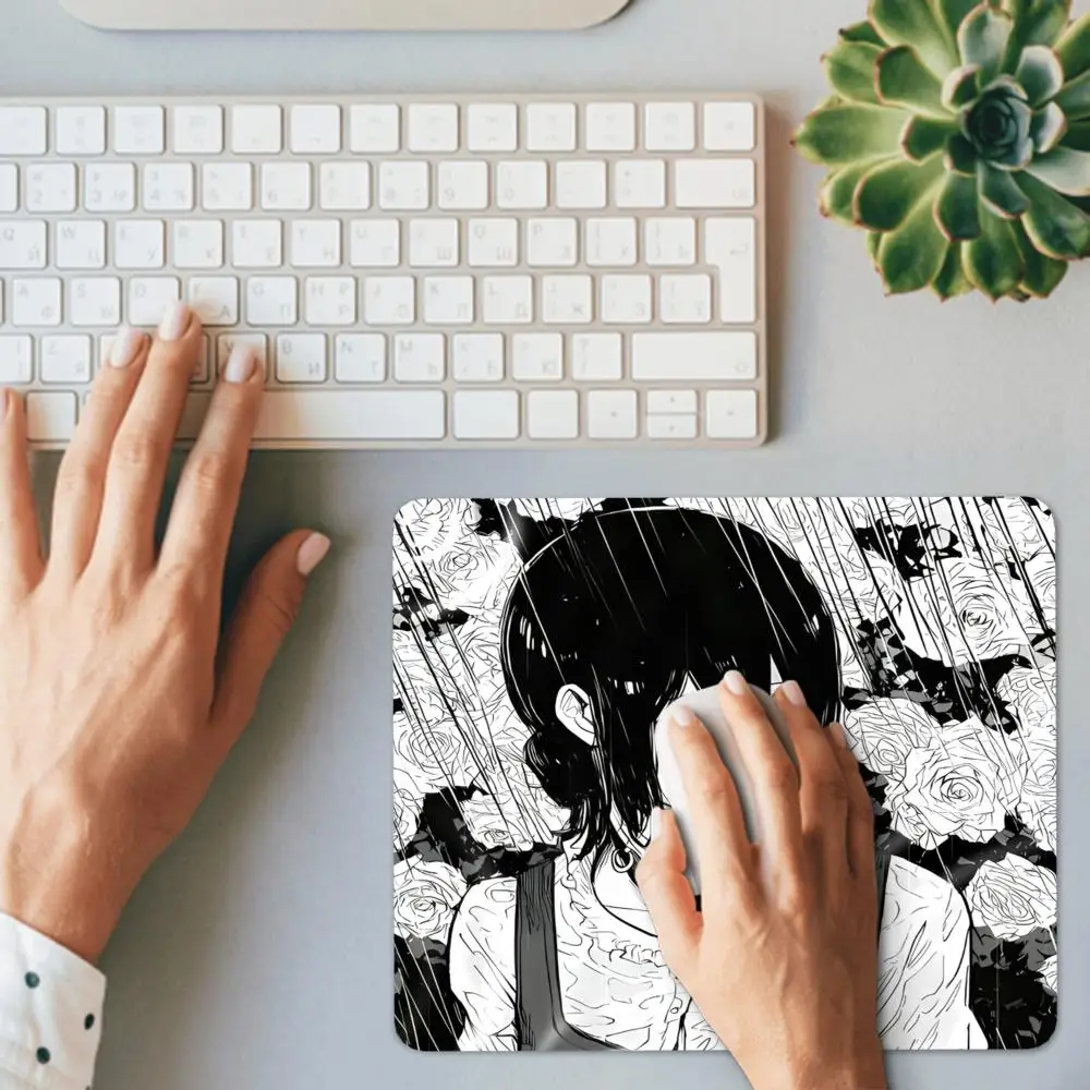 HD Anime C-Chainsaw Man PC Gaming Reze Inspired Mouse Pad E-Sports Square Speed Waterproof Kawaii Girls Desk Mats Gamer HYBXAXC