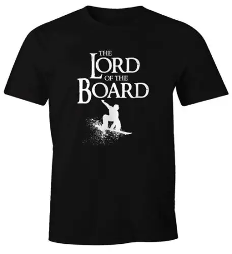 Herren T-Shirt Lord of the Board Snowboard-Fahrer Snowboarder Fun-Shirt