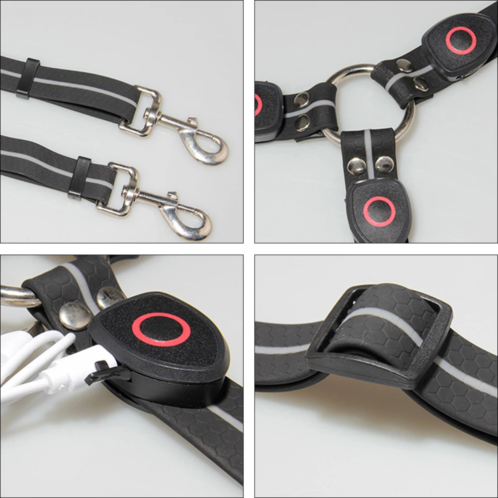 لوحة صدر مضيئة على شكل حصان LED عالية الوضوح لتدريب ركوب الخيل وحزام وامض قابل لإعادة الاستخدام لهدية تفاعل الحيوانات الأليفة #4